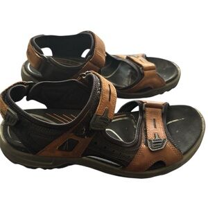 Ecco Yucatan Brown Leather Sandals Hiking Men's Size US 12-13 EU 46, Outdoor​